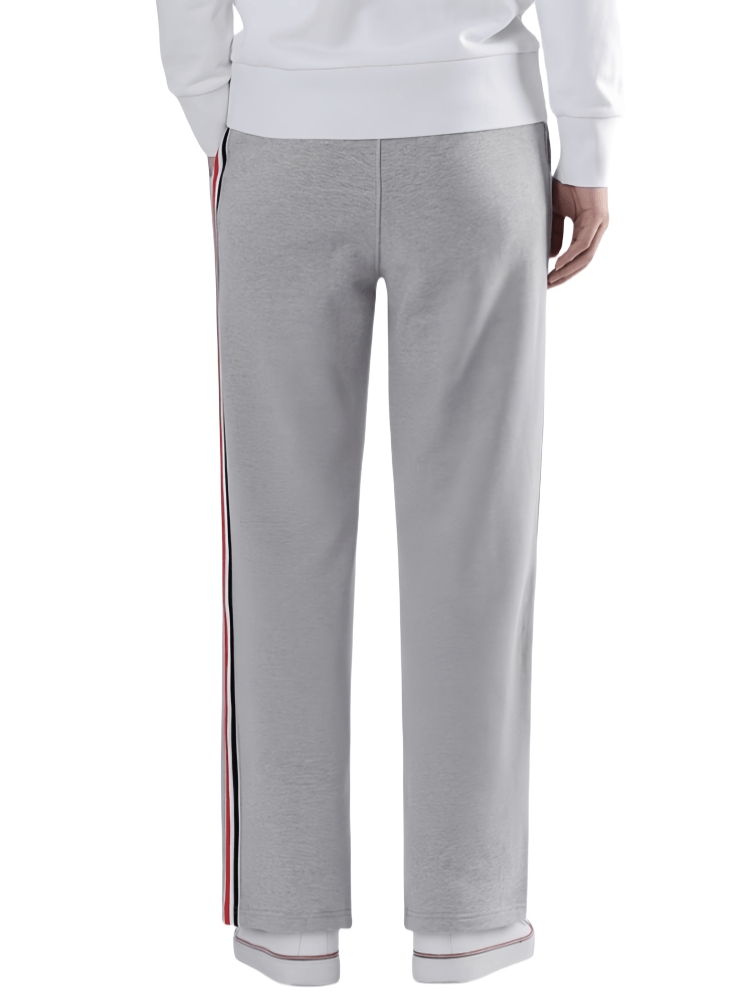 Thom Browne Style Unisex side Side-Stripe loose straight trousers