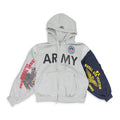 Melange Grey Reconstructed Zip Hoodie