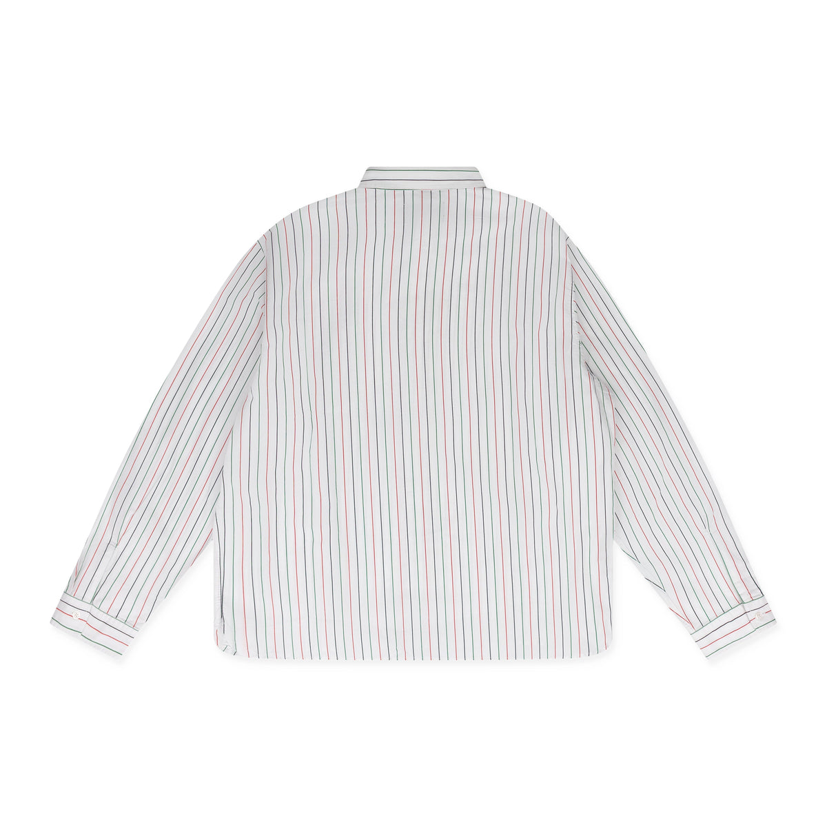 White Pinstripe RBG Button-Up Shirt