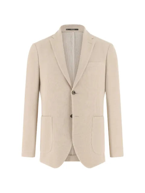 Boggi Milano micro–textured patch-pocket blazer