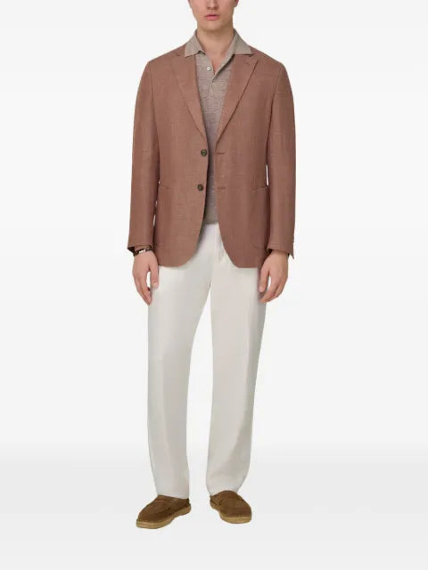 Boggi Milano single-breasted linen blazer