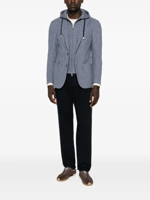 Eleventy layered-effect hooded jacket