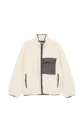 Maison Kitsuné fleece-texture panelled jacket
