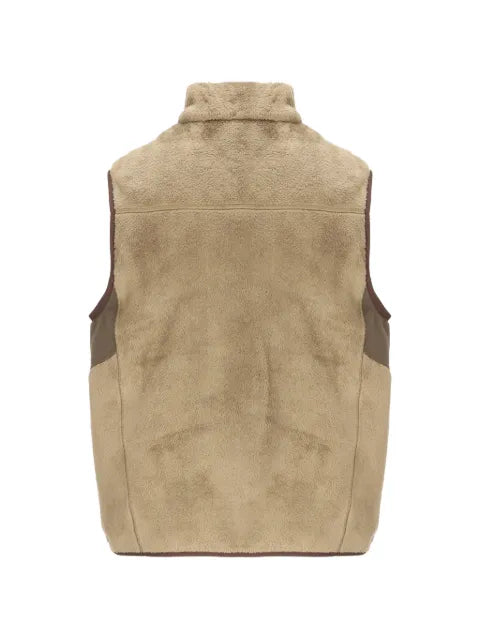 Moncler Grenoble fleece-texture logo-patch gilet