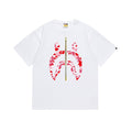 BAPE Shark Zip Graphic T-Shirt - Red/Pink Camo