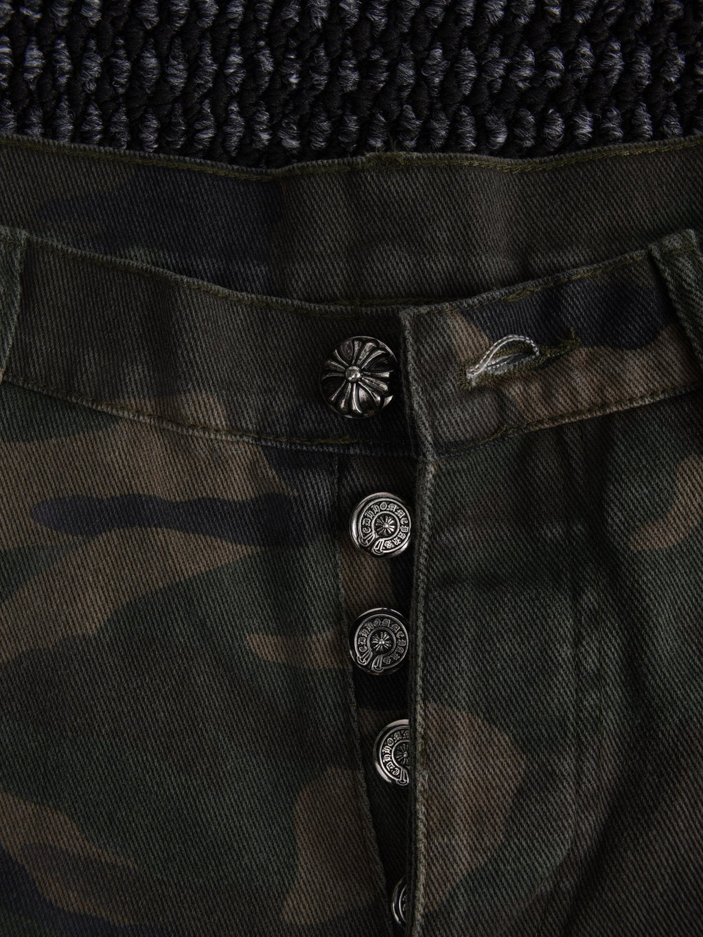 Chrome Hearts Camo Cross Patch Cargo Shorts