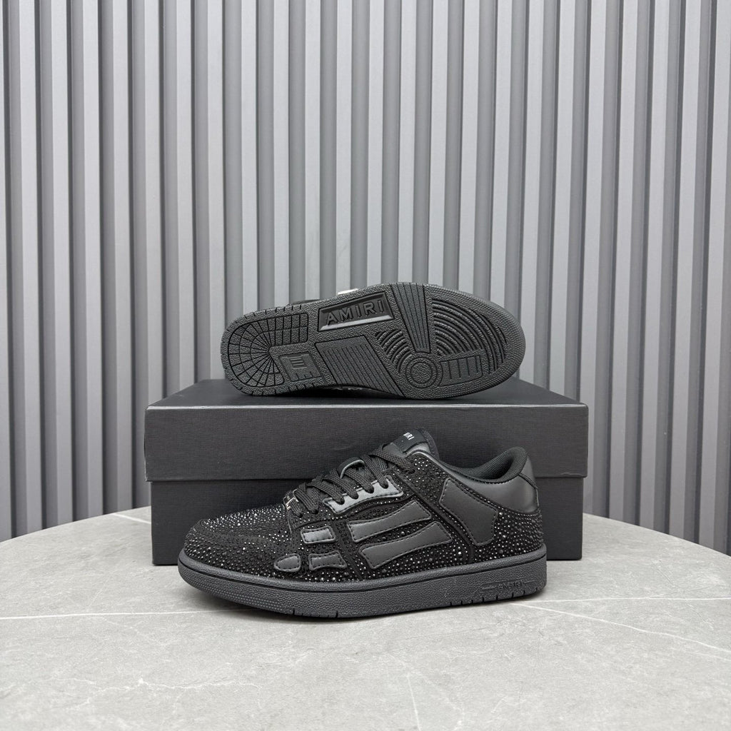 Amiri Black Embellished Low-Top Sneakers