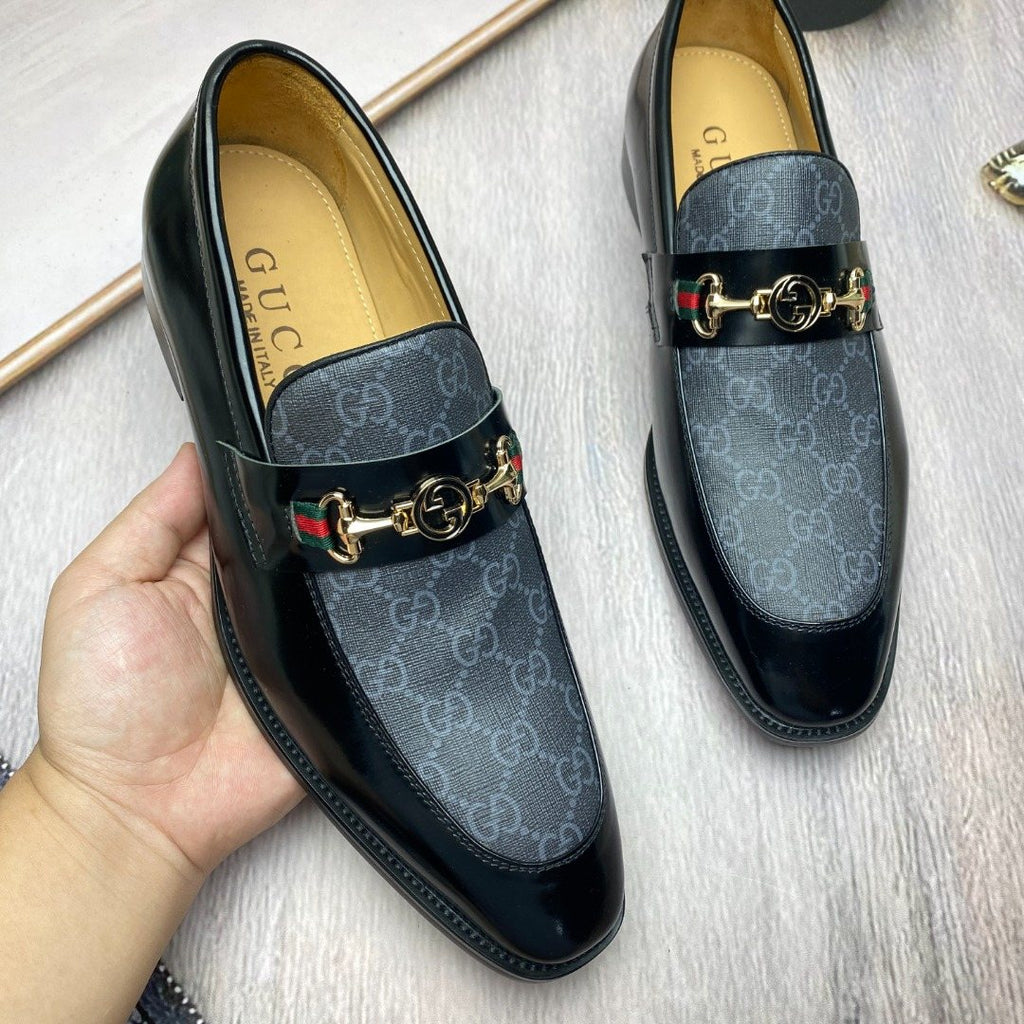 Gucci Horsebit Pattern Loafers
