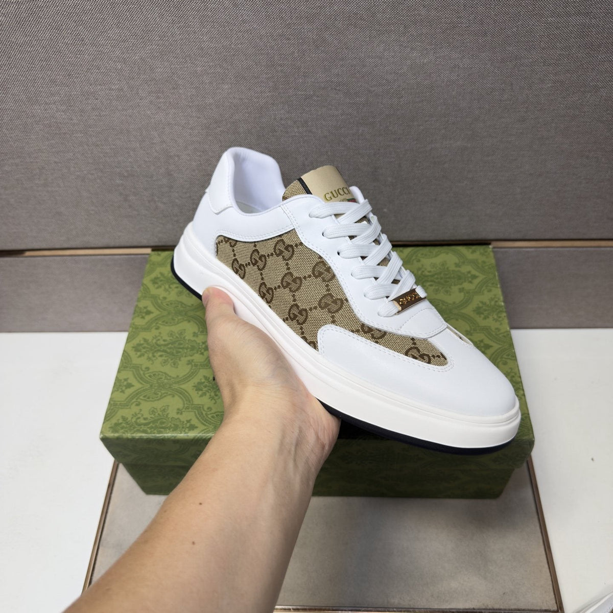 Gucci Men's Patterned-Panel Sneakers